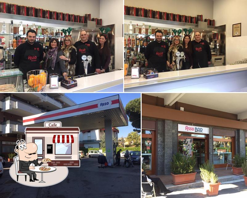 Tra le diverse cose da Asso Petroli si possono trovare la esterno e bancone da bar