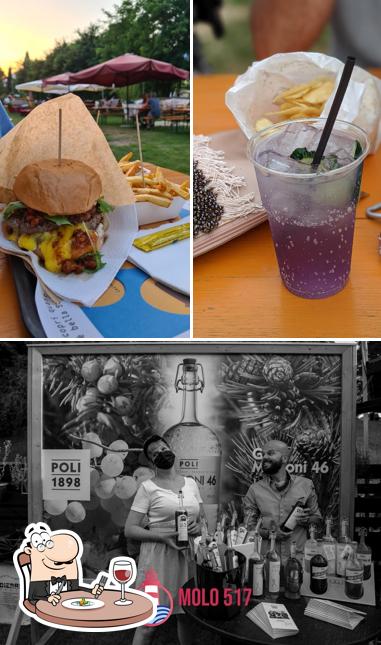 Questa è la foto che presenta la cibo e bancone da bar di MOLO 517