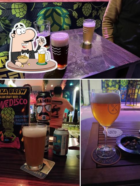 Puoi prenderti un rinfrescante bicchiere di birra chiara o scura