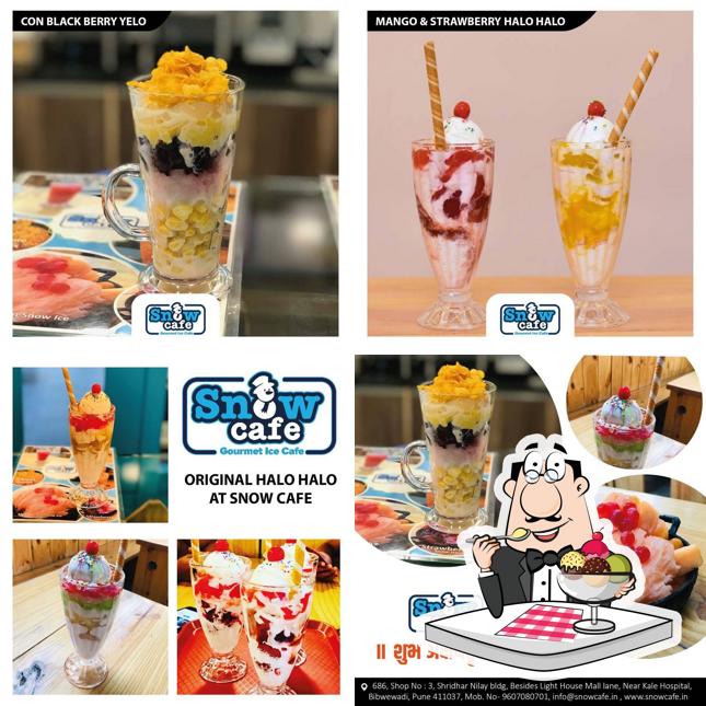 Snow Cafe offers a selection of sweet dishes