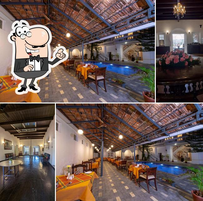 The interior of The Food Mill Restaurant Fort Kochi