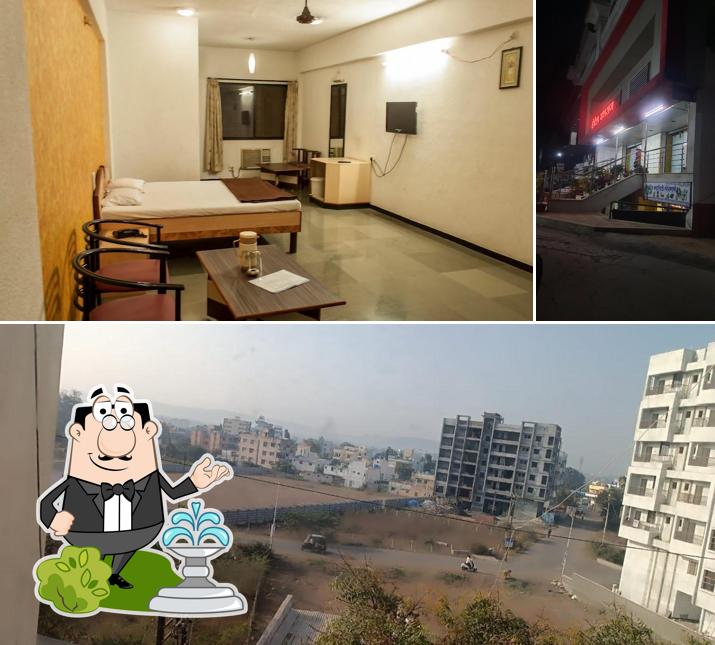 You can get some fresh air at the outside area of Hotel Yashraj Inn