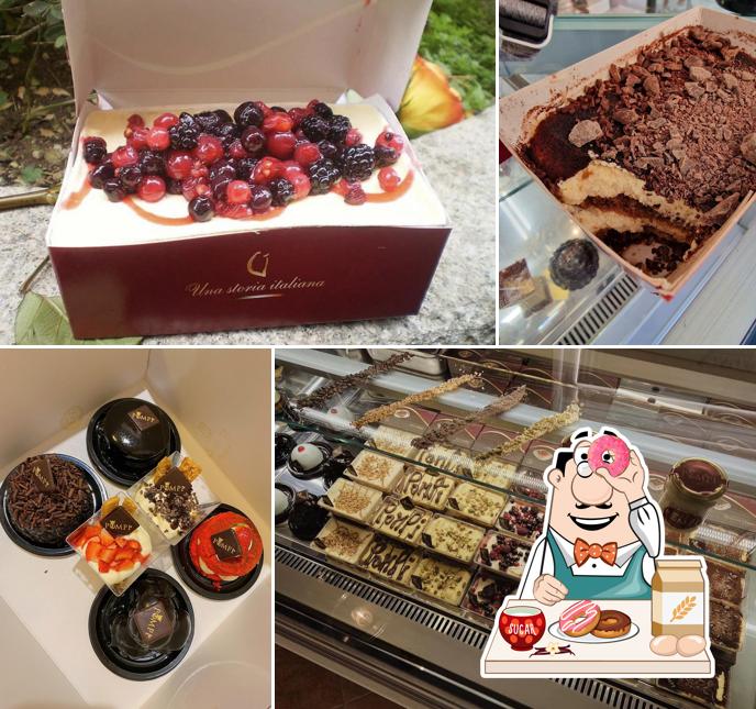 Pompi tiramisù serve un'ampia selezione di dessert