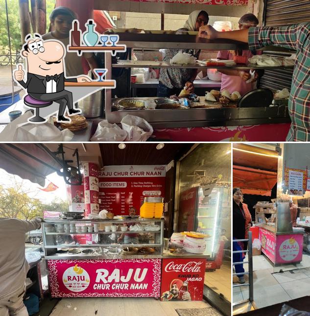 Take a seat at one of the tables at Raju Chur Chur Naan