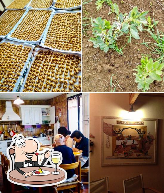 La cibo e interni del ristorante