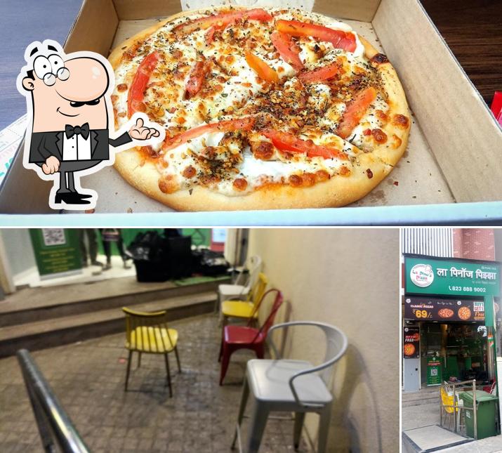 Among various things one can find interior and pizza at La Pino'z Pizza Ghatkoper West