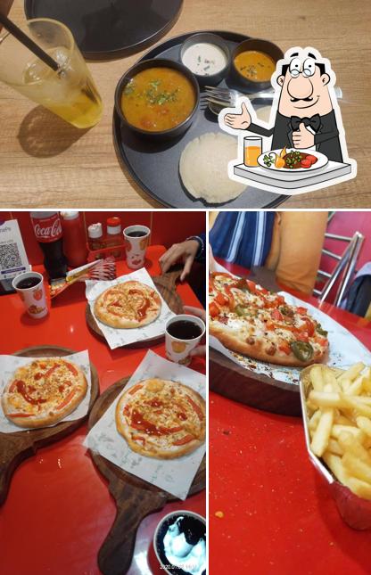 Food at Pizza Fire and Cafe