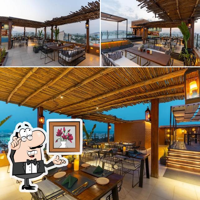 Check out how Saanjh - A rooftop Dining looks inside