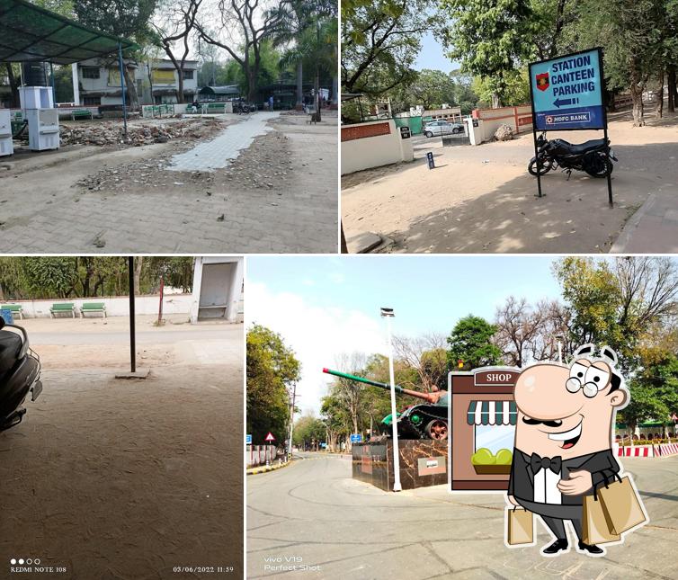 You can get some fresh air outside Station Headquarter Canteen