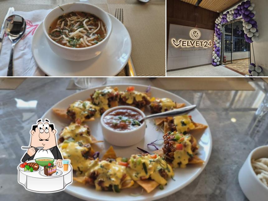 Hot and sour soup at Velvet 24 Multicuisine Restaurant And Banquet