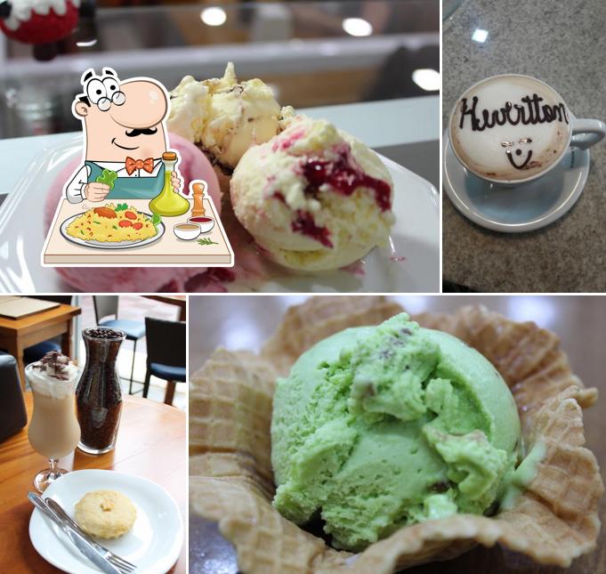 Comida em Petiac's Sorvetes e Café