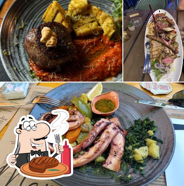 Prenez des plats à base de viande à Downtown Grill Split steak & seafood