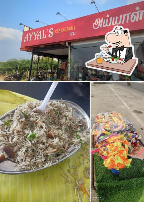 Take a look at the photo showing food and exterior at Ayyal’s restaurant