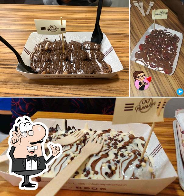 Take a seat at one of the tables at 99 Pancakes