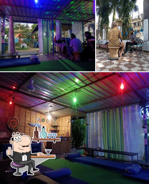 The interior of The Blue Art Cafe