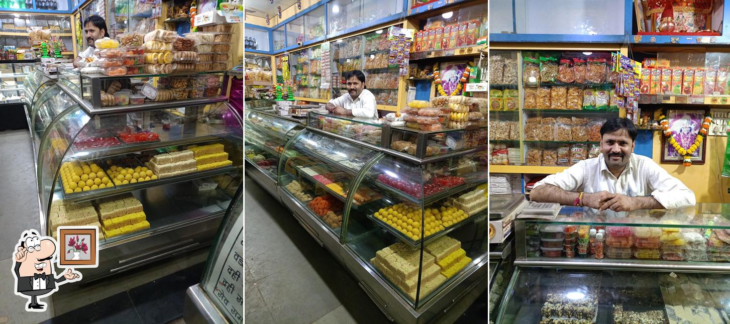 The interior of Bikaner Sweets