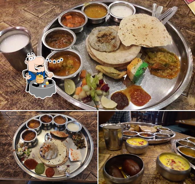 Food at Madhur Bhoj Thali - Best Pure Veg Restaurant In Parbhani Best Thali Restaurant Dal Baati Churma In Parbhani