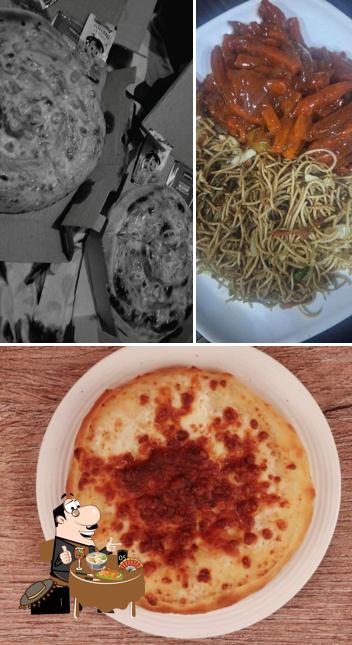 This is the picture depicting food and interior at Hot Pizza Point