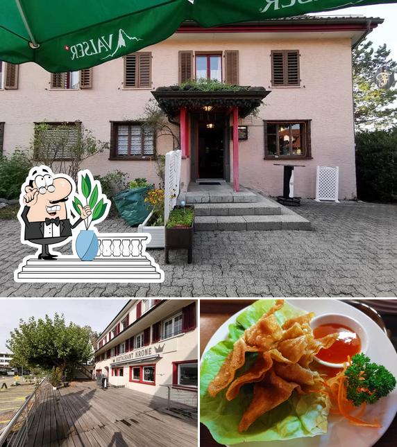 Tra le varie cose da Restaurant Jade Garden si possono trovare la esterno e cibo