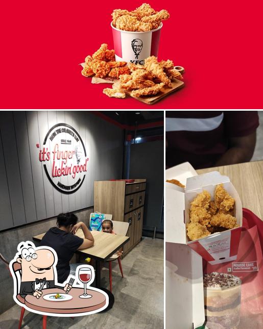 This is the photo depicting food and interior at KFC