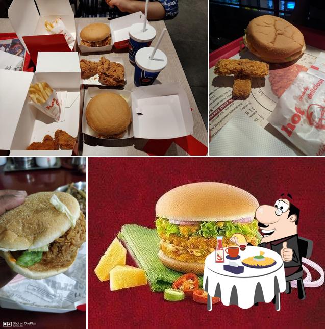 Try out a burger at KFC