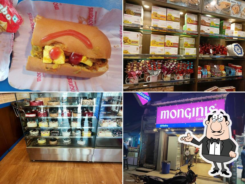 Among different things one can find interior and food at Monginis Cake Shop