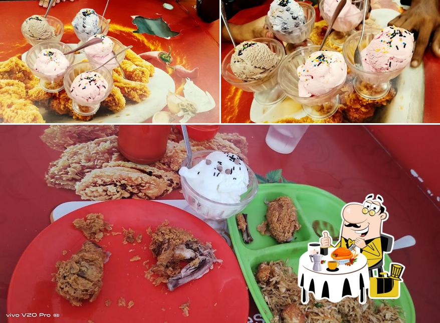 Meals at Classic Fried Chicken restaurant