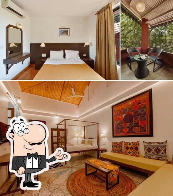 The interior of Radha Cottage Heritage Resort