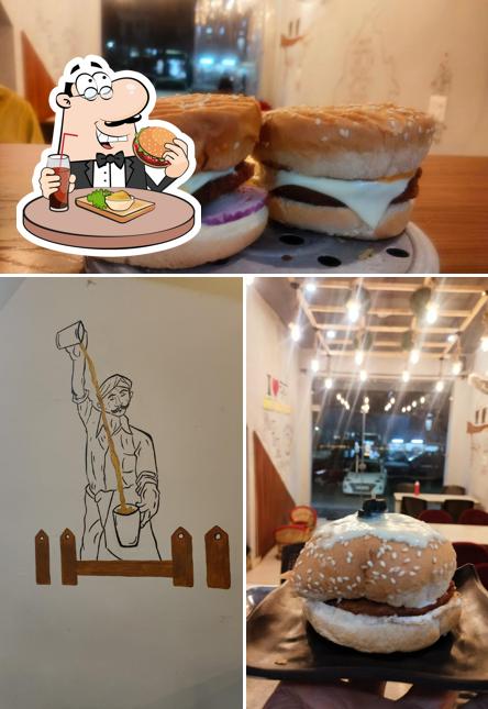 Try out a burger at 7 Star Chai