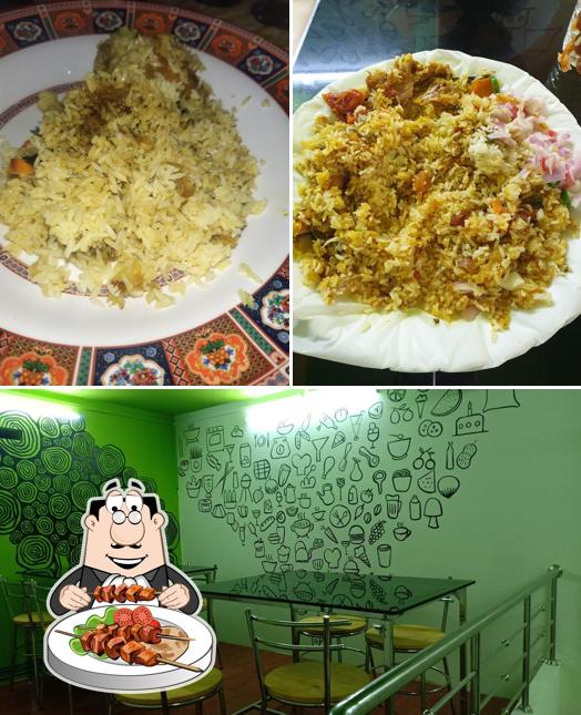 Among different things one can find food and interior at Srishti Dum House, The Biriyani Hut
