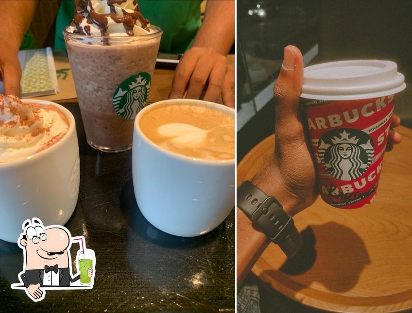 Enjoy a drink at Starbucks