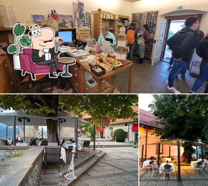 Gli interni di Bled Castle Restaurant