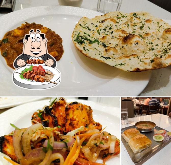 This is the photo showing food and interior at Hotel Audumbar Veg