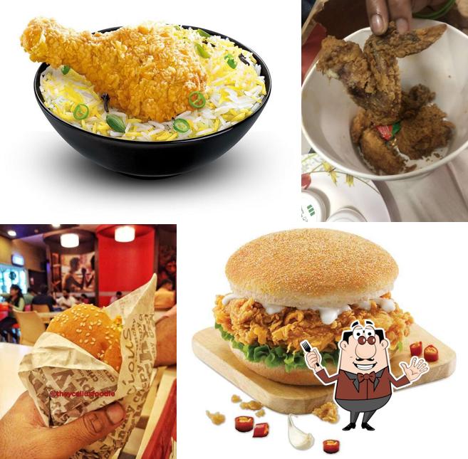 Ramen and pulled pork sandwich at KFC