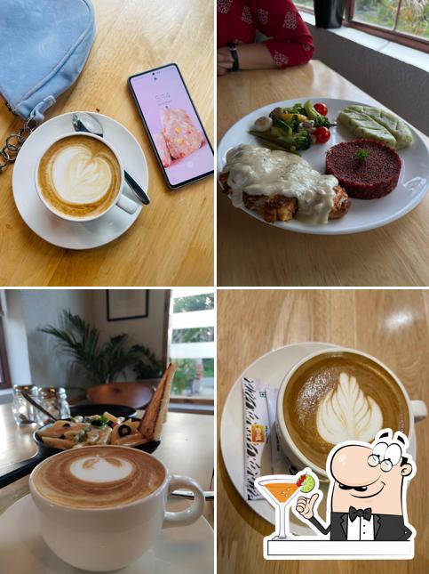 The restaurant's drink and food