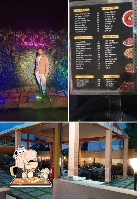 Take a look at the picture depicting food and interior at The Food Gallery