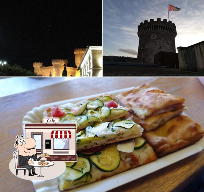 Questa è la immagine che mostra la esterno e cibo di Alice Pizza Tivoli