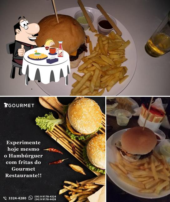 Consiga um hambúrguer no Gourmet