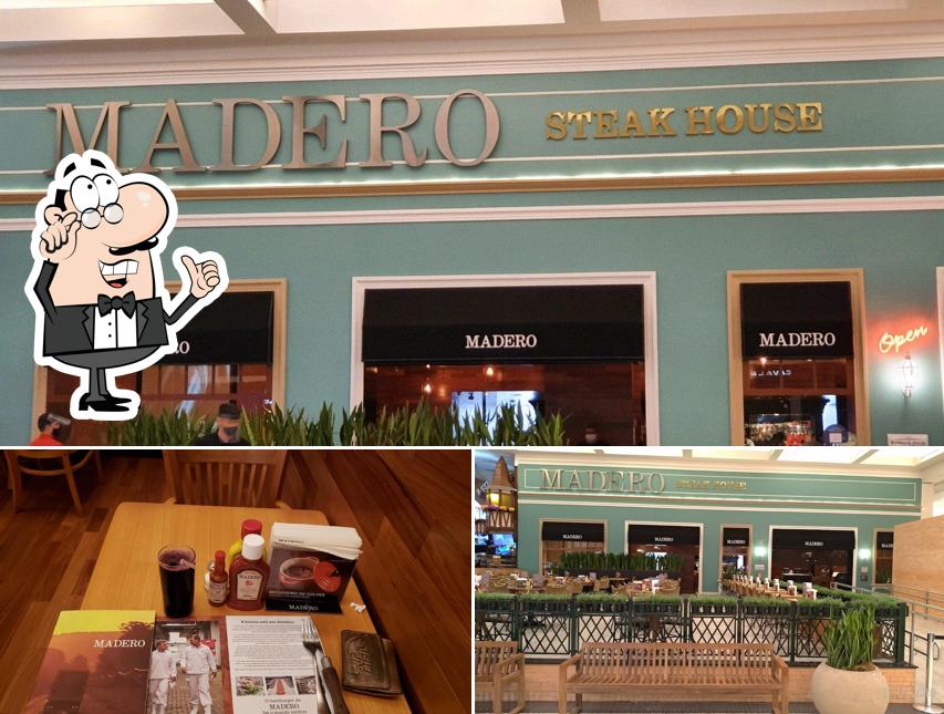Sente em uma das mesas no Madero Steak House - Shopping Center Norte