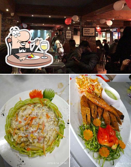 Among various things one can find food and bar counter at Blues By Elite