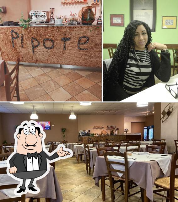 Gli interni di pizzeria pipote