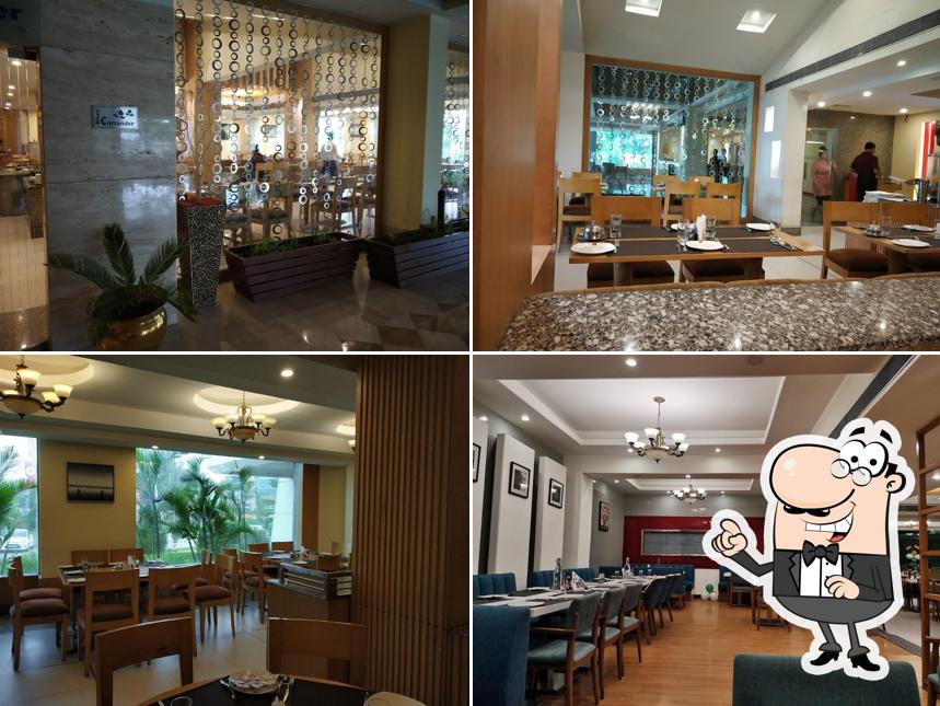 The interior of Hotel Blue Coriander Best Restaurant in Ankleshwar