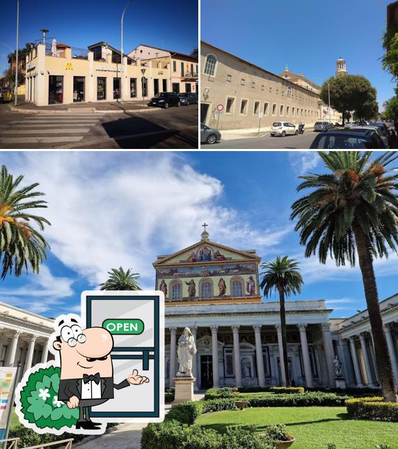 Goditi la vista dall'area esterna di McDonald's Roma Basilica San Paolo