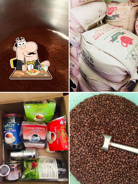 Meals at Fresh n Ground Filter Coffee ! TAJOY TEA....Coorg Coffee