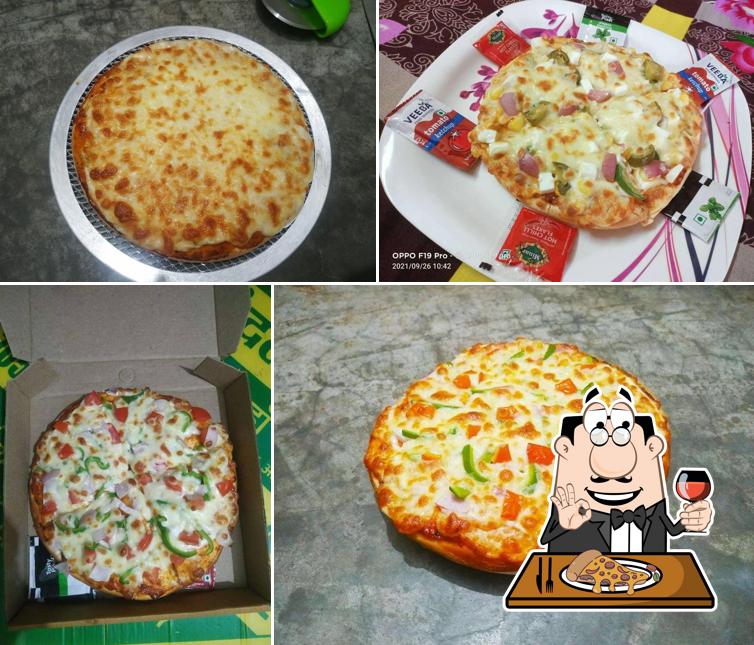 Pick various types of pizza