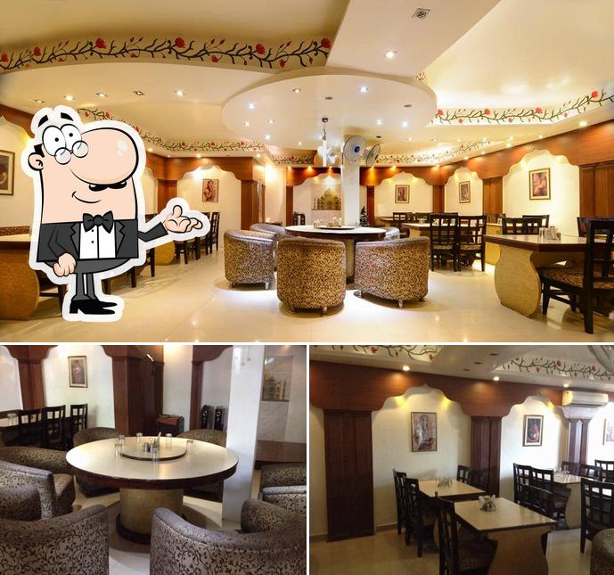 The interior of Qaisar Bagh Restaurant