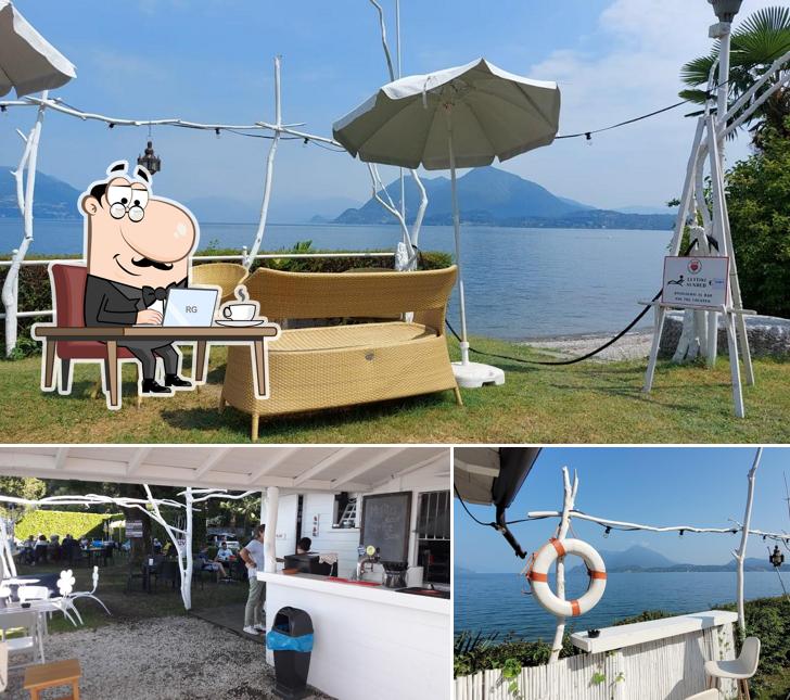 Gli interni di Lov Beach Lounge