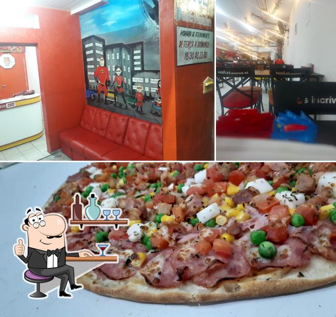 A foto da interior e comida a Os Incriveis da Pizza Piraquara