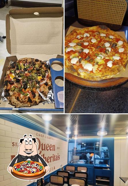 Order pizza at Queen Margherita's Pizzeria