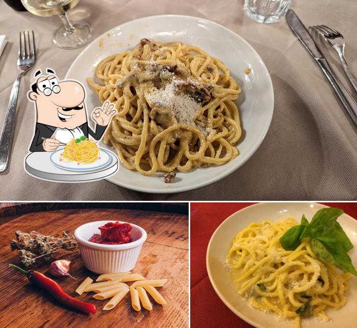 Spaghetti alla carbonara al Calice d'Oro